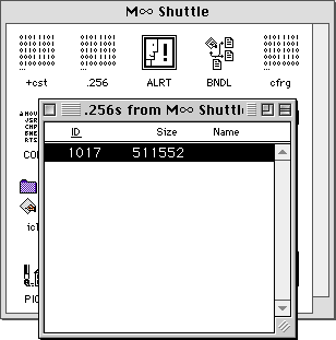 Shuttle collection dialog box