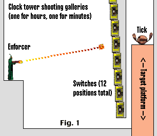 Clock tower shooting galleries