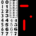 clock digit texture